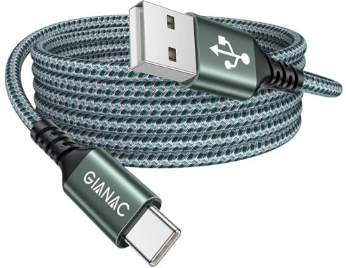 GIANAC USB C Kabel Lang [3M] Ladekabel 3.1A schnellladekabel und Datenkabel für Samsung Galaxy S22 S21 S20 S10 S9 S8 Plus, Huawei P30/P20/P10, Google Pixel, Sony Xperia