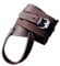 Generisch Lederarmband Kraftband mit Daumenschlaufe (dunkelbraun Rechts 15-18 cm)