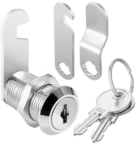 Litensh Serrure à came pour boîte aux lettres avec clé identique, serrure pour tiroirs, commode, placard, porte, boîte aux lettres, casier de meubles (40 mm)