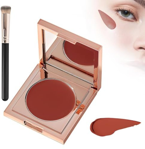 CC Undereye Corrector,2025 Neu Concealer,Augenpflege Concealer,Full Cover Concealer, Mittlere Deckkraft Under Eye Brightener Wasserdicht für Augenring Makelloses Aussehen (#04Orange, 2.2g)