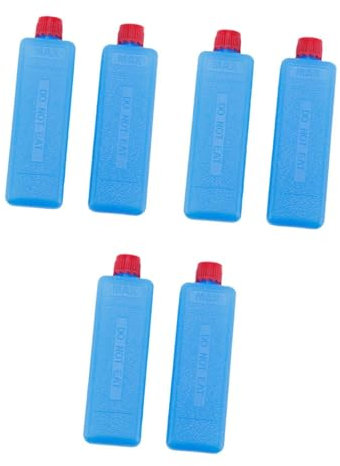 JISADER 6pcs Ice Brick Pack Kühlakkus für Kühlbox 400ml, Robuste Eisblöcke Kühlakkus, Kleine Gefrierblöcke Kühlschrank Luftkühler, Kühlbeutel Eisblocks für Picknicks Camping Outdoor, 4cmx2.5cmx12.5cm