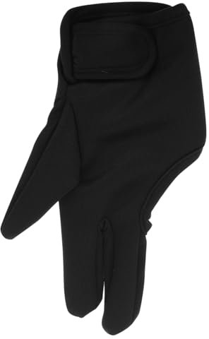 Warmhm Heat Resistant Hair Styling Gloves 3-finger Strap Hairdressing Gloves for Hair Dye and Perming Protection Right Hand Black