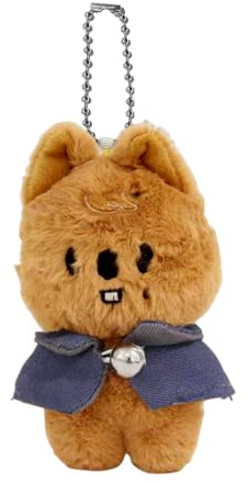 BJPERFMS Stray Kids Schlüsselanhänger, 12cm Skzoo Plüsch Schlüsselanhänger, Stray Kids Plüschpuppe Keychain, SKZ Anhänger, Kpop StrayKids Merch für Fans