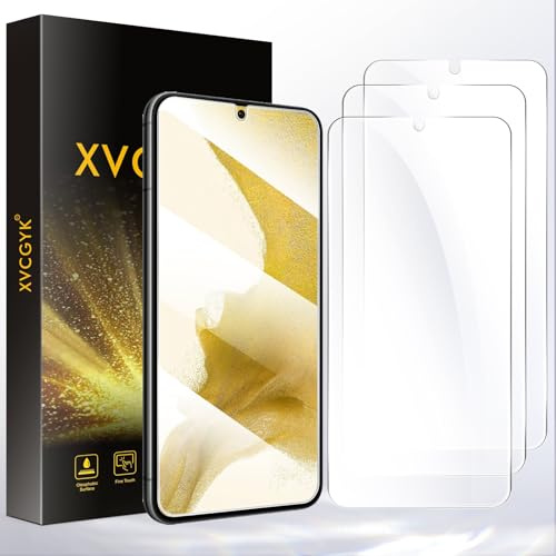 XVCGYK 3 Stück für Samsung Galaxy S22 5G für Panzerglas Schutzfolie | Fingerabdruck ID Kompatibel, Frei von Kratzern, 0.25mm Ultra-klar, 9H Härte, Ultrabeständig, HD Displayschutzfolie