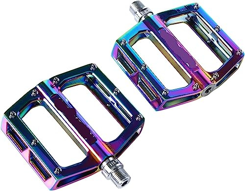 Fahrradpedale, Fahrradpedale, Oil Slick Mountain MTB-Plattform, Aluminium, Straßenlager, rutschfest, zusammenklappbare Fahrradteile
