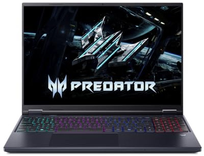 acer Predator Hélios 16 I PC Portable Gamer 16 WUXGA 180Hz|NVIDIA GeForce RTX 5070|Intel Core i7-14650HX|16 Go RAM DDR5|1To SSD|Win11 Home I Noir I Predator PHN16-I31-71ZP