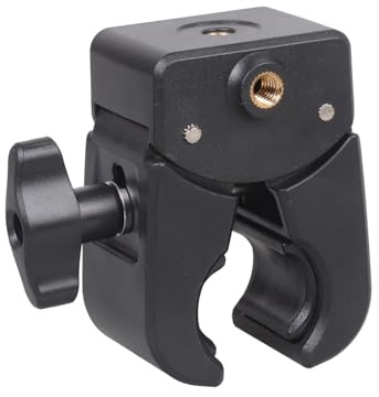 Robust 1/4 Inch Female Thread Clamp for Camera Phone Mounting on Bikes Motorcycles Up to 50mm Thickness Video Gear Clip