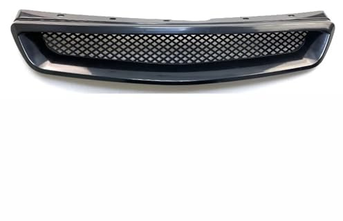 Rejilla delantera de malla ABS negra tipo JDM para Honda Civic 1999-2000. Rejillas frontales de radiador rejilla del radiado