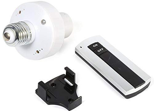 Douille avec Télécommande pour Allumer et Eteindre une Ampoule à Distance Adaptateur de Douille de Lampe E27 Kit Interrupteur Sans Fil Cadeau Noël Parents Amis Personnes âgées(Sans batterie)