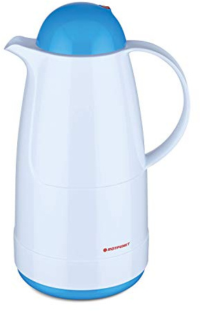 ROTPUNKT Isolierkanne 215 CHRISTINE 1,5 l | Zweifunktions-Drehverschluss | BPA Frei- gesundes trinken | Made in Germany | Warm+Kalthaltung | polar/electric kingfisher