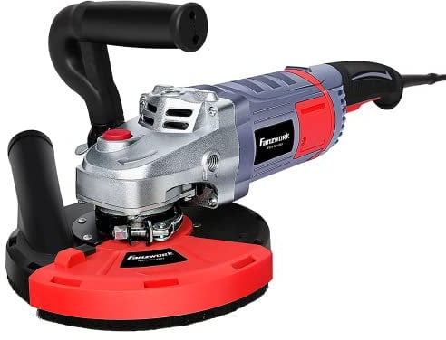 FANZTOOL - Amoladora de hormigón (2000 W, con cabezal de corte de diamante de 180 mm y campana de extracción)
