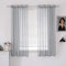 MIULEE Voile Marokko Vorhang Sheer mit Ösen Transparente Optik Gardine Ösenschal Wohnzimmer Fensterschal Luftig Lichtdurchlässig Dekoschal für Schlafzimmer 2er Set 145 x 140cm (H x B) Grau