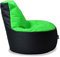 BuBiBag Sitzsack für Kinder und Erwachsene, Gaming Sitzsäcke mit Füllung für das Kinderzimmer, Zockersessel für groß und klein | XXL ChillBag, Neongrün-schwarz