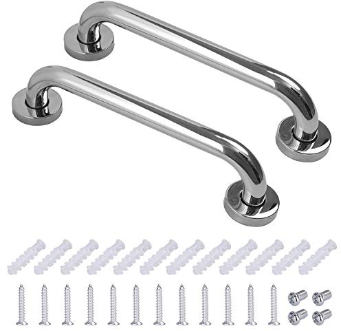 Barra di supporto in acciaio inox Maniglia per vasca da bagno per WC per anziani/disabili/bambini/gravidanza, 30 cm, 2 pezzi