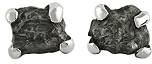 Starborn Roh Meteorit - Campo del Cielo klein- Edelstein Ohrstecker 925 Sterling Silber