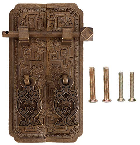 Atyhao Juego de manijas de Puerta Estilo Chino, manijas de Cobre Antiguo, Accesorio de Armario para Armario de Cocina, herrajes para Muebles