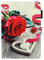 AIFILLE Housse Compatible pour Samsung Galaxy Tab A 8 Pouces 2019 T290/T295 Etui à Rabat Cuir PU avec Motif Rose Fleur Rouge Coque Portefeuille Femme Folio Flip Cover Antichoc Coque de Protection