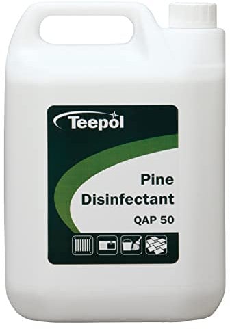 Teepol Pine Disinfectant Liquid QAP 50-5L Concentrated Disinfectant General Purpose Cleaner, Kills 99.9% of Germs Floor Cleaning Liquid - Suitable For Homes, Offices and Hospitals - Pine Scented