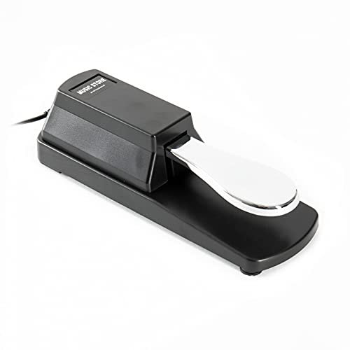 MUSIC STORE TB-1 A Sustain Pedal, Robust, Kompatibel für Keyboards, Synthesizer, Digital Pianos, Rutschfeste Unterseite, Spiel-Erweiterung mit Spannenden Nuancen