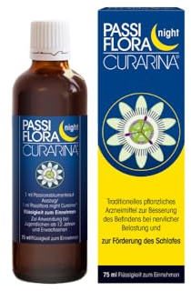 Passiflora Curarina night 75 ml - Zur Förderung des Schlafes & zur Besserung des Befindens bei nervlicher Belastung - dauerhaft anwendbar & ohne Abhängigkeitsrisiko - 100% pflanzlich | Zur Besserung des Befindens bei nervlicher Belastung, dauerhaft anwendbar & ohne Abhängigkeitsrisiko, 100% pflanzlich