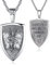 Eusense St Michael Halskette 925 Sterling Silber Erzengel Anhänger Saint Michael Amulett Schmuck Geschenk für Herren Damen