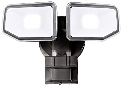 AWSENS 40W LED Sicherheitslichter Bewegungssensor Licht im Freien, 180 Grad, 4000LM Bewegungssicherheitslicht, 5000K, ETL Wasserfest, transparent 2 Köpfe Bewegungsmelder Flutlicht für Garage, Yard