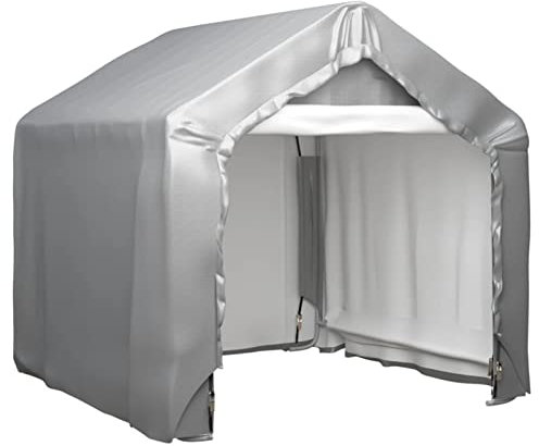 Susany Mehrzweckzelt Lagerzelt Ganzjahreszelt Zelt Zeltgarage Foliengarage 180 x 180 x 180 cm (L x B x H) Mit 8 Zurrgurte und 4 Sturmanker,UV-beständig,PE (Polyethylen),verzinkter Stahl Grau
