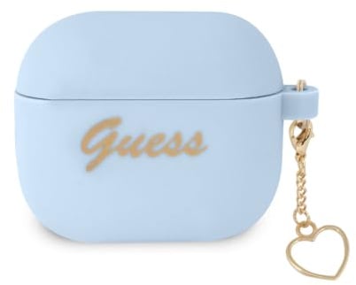 Guess GUA3LSCHSB Hülle für AirPods 3 blau Silicone Charm Collection