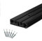 Seiletech.de GARDINENSCHIENE | 150cm | PVC | 2-läufig | schwarz | inkl. Befestigungsmaterial | 1,5m | Gardinen Schiene Vorhangschienen