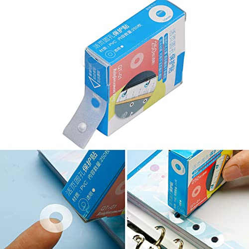 Loose-Leaf Paper Hole Reinforcement Ring Label Sticker,Self-Adhesive,250Pcs