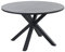 Beliani Gartentisch Keramik grau Aluminium schwarz rund ⌀ 120 cm X-Beine modern Maletto