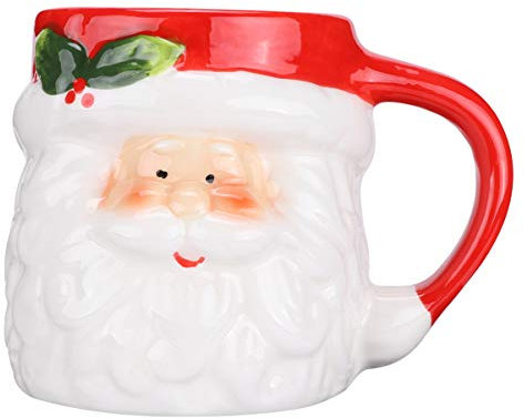 Homoyoyo 1 Pc Taza De Agua De Cerámica De Santa Claus Suministros Para La Fiesta De Navidad Taza De Agua De Muñeco De Nieve Navidad Santa Taza Roja Árbol De Navidad Oficina Taza De Regalo