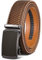 BULLIANT Gürtel Herren, Gürtel Ratsche Ledergürtel Automatikschließe für Herren Anzug Business Kleidung,Breit 35mm,Größe Angepasst(Tawny-130cm/38-44 taille verstellbar)
