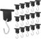 Homgaty 16 PZ Ganci per Tendalino Camper, Camper Accessori Utili per Tendalino Roulotte Decorazione Tendalino Auto e Veranda per Roulotte Campeggio Accessori (Nero)
