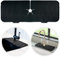 Granny's Kitchen Escurridor Estropajo Fregadero de Cocina - [37 x 14 cm] - Bandeja Recogegotas de Silicona con Orificio Ajustable para Grifo - Negro