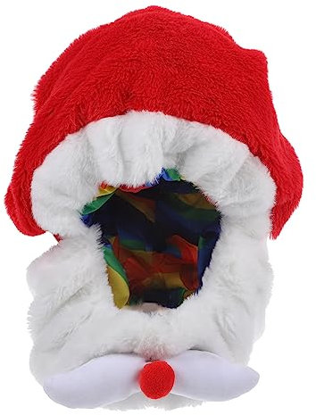 ABOOFAN Motorradhelmbezug Weihnachtsmannmütze Aus Wärmendem Material Weihnachtshelm Überzug Für Winterfahrten Festliche Helmdekoration