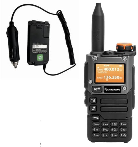 Quansheng UV-K5(8) VHF UHF Dual-Band Ham 5W Tragbares Zwei-Wege-Funkgerät mit FM - UV-K5 Plus W/Car Charger 12V/24