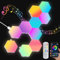 BritPick Hexagon LED Lights, 12 Pack RGB Led Hexagon Lights w/APP & Remote Control, Hexagonal Smart Lighting Panel Sync to Music for Living Room, Bedroom,Gaming Room Decor, Gift for Kids and Adults