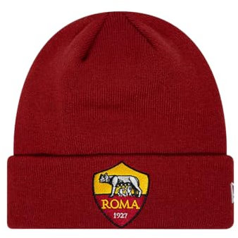 New Era Men's Core Team Logo Beanie As Roma One Size Fits Most