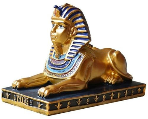 Generic Gold Sphinx-Figur - Statue, Antike Mythologie, Harz, SCULPTURE, Zuhause