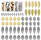 Angeln Spinner Klingen Split Ringe Kit, 100pcs Colorado Willow Klingen Köder Ringe Set Gold Silber Spoon Easy Spin Spinner Köder Making Süßwasser Salzwasser Walleye Rig Inline DIY Zubehör