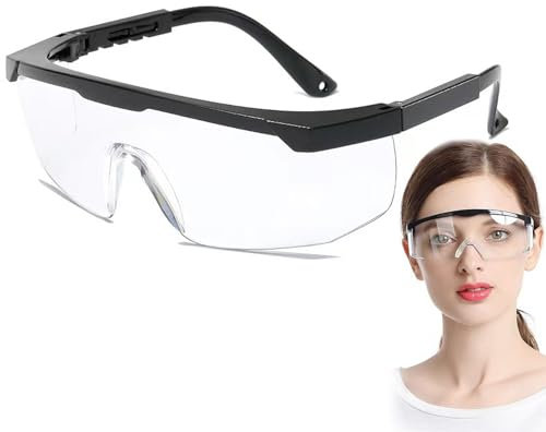 SHAPEPOTY 6 Unidades Gafas Proteccion Trabajo, Anticontaminación, Gafas Protección Para Los Ojos, Gafas Seguridad Visión Completa Usuarios Gafas, Transparentes.