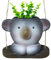 Harz-Blumentopf, lächelnde Blumenvase,Swing Koala-Gesicht Harz Pflanzgefäß - Kunstvase Smiling Expression Blumentopf für den Innen- und Außenbereich p