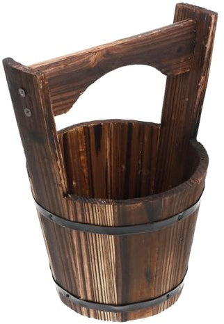 FUNOMOCYA 1satz Holzblumentopf Vintage Pflanztopf Aus Holz Tragbar Multifunktional Für Garten Balkon Und Innenbereich Kleine Aufbewahrung Geeignet