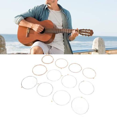 Akustikgitarrensaiten, 12 Stück, 12-52 Gauge, Phosphorbronze, PU-Beschichtung, Akustikgitarrensaiten, Akustikgitarrenteil für 12-saitige Gitarren (R12)