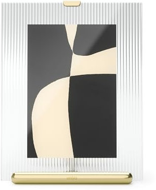 Umbra Flute Bilderrahmen aus Glas, 10x15cm Fotos, Messing, Brass