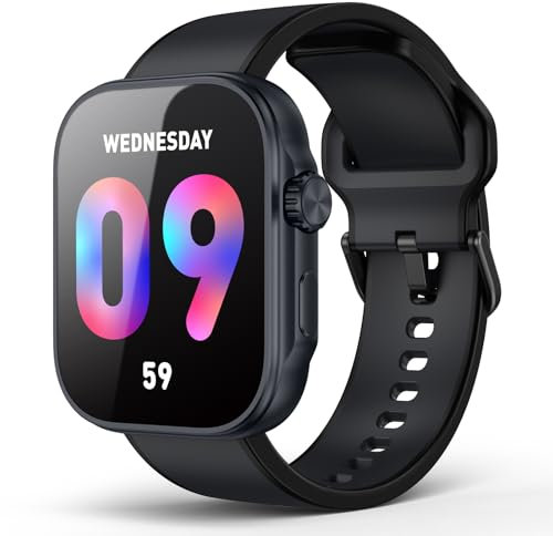 Smart Watch for Men Women, 100 Sport Modes Fitness Tracker, 1.99 AMOLED Display, 3ATM Waterproof Smartwatch, Blood Pressure Heart Rate Blood Oxygen Sleep Monitoring, Compatible with Android iOS