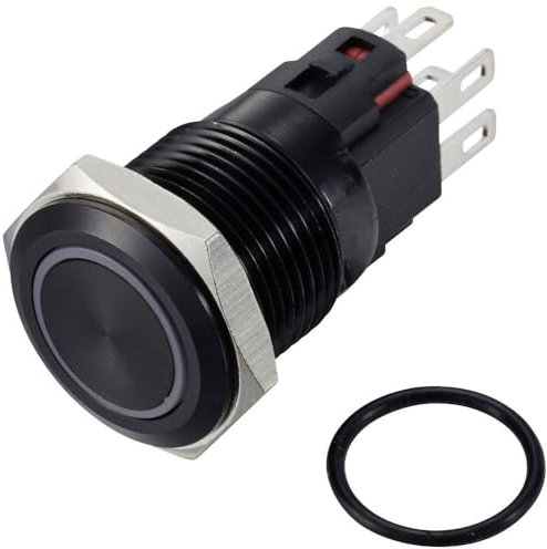 TRU Components Druckschalter TC-12647460 250V/AC 3A 1 x OFF/(ON) IP65 RGB Einhängbar Aluminium eloxiert 1