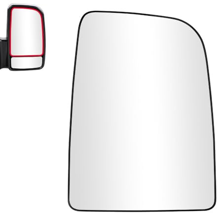 SENZEAL Spiegelglas Rechts Beifahrerseite Beheizbar mit Trägerplatte für Mercedes-Benz Sprinter 906 2006-2018 VW Crafter 2006-2016 A0028115333 2E0857588D Außenspiegel Glas Ersatz (Oben Rechts)