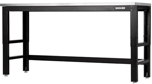 BUNKER 28095 Workbench with Stainless Steel Worktop, 1829mm
